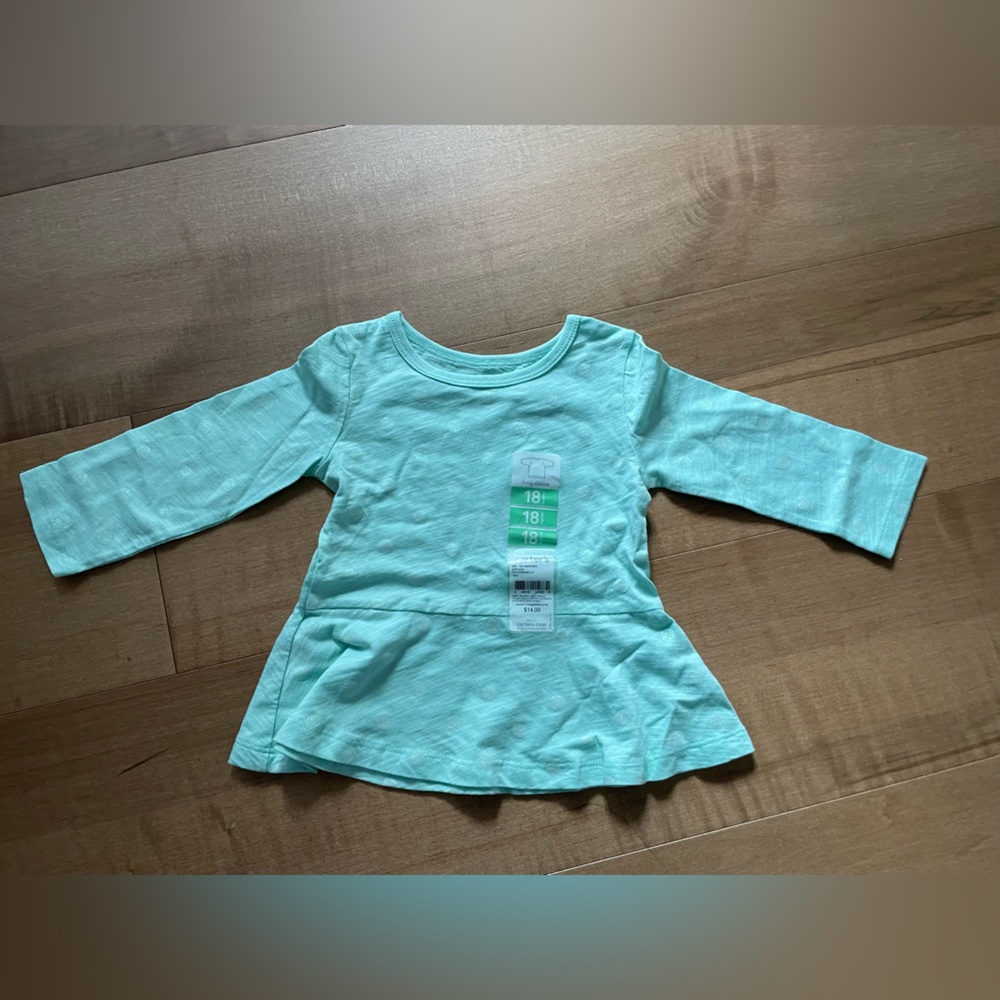 NWT Carter’s peplum top, 18mos